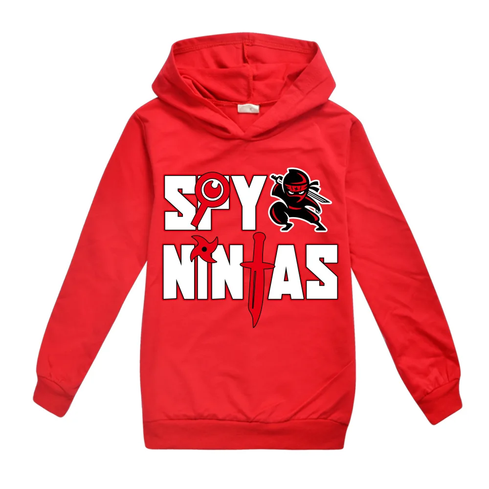 

Spy Ninjas Kids Clothes Cotton Hooded Sweater Streetwear Sweatshirt Cartoon Pullover Hip Hop Teenager Boys Girls Clothing