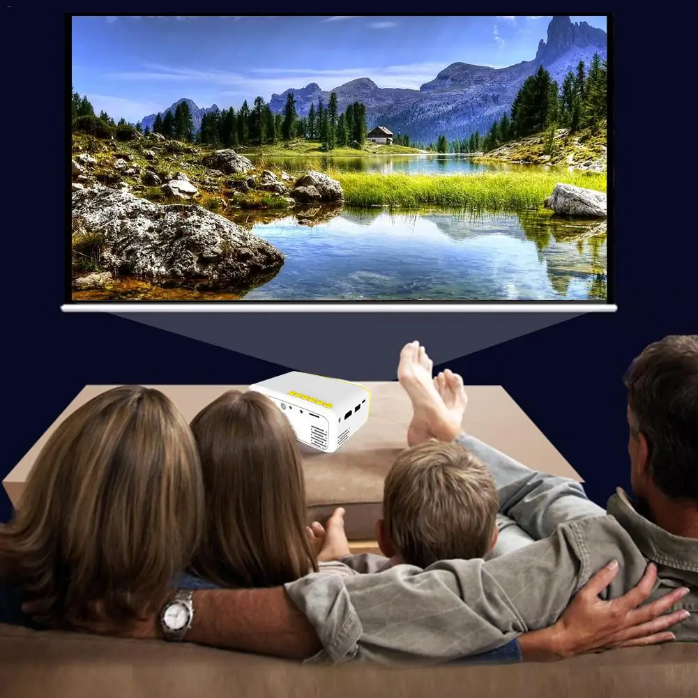 Портативный мини-проектор HD AV tv интерфейс пульт дистанционного управления микро СВЕТОДИОДНЫЙ полноцветный проектор для видеосъемки вечерние видеоигры HDM