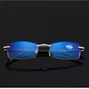 Frameless Square Reading Glasses for Men Women's Anti Blue Light Computer Eyeglasses Far Sight Presbyopia Reader Glasses Women ► Photo 3/6