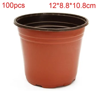 

100pcs Dual Color Planting Outdoor Seedling Home Gardening Large Capacity Nursery Anti Aging Container Patio Flowerpot