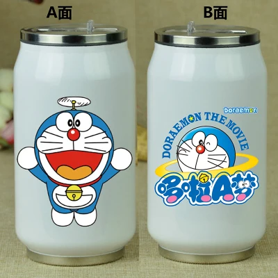 OUSSIRRO Творческий Doraemon нержавеющая сталь Тоторо ТЕРМОС Портативный унисекс студентов личности мода соломы чашки - Цвет: S