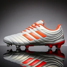 Оригинальная футбольная обувь унисекс; футбольная обувь с шипами; мужская обувь с низким верхом; футбольная тренировочная обувь для мальчиков; Нескользящие Детские футбольные кроссовки