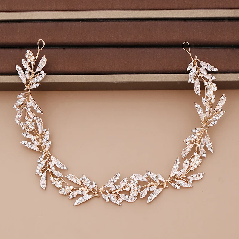 Bridal Headwear Pearl Rhinestone Crystal Tiara Wedding Headband For Women Bride Hair Accessories
