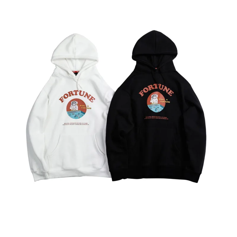 

2019 Spring And Autumn Men's New Casual Letter Pattern Printing Hooded Hoodies Loose Temperament Trend Cotton Harajuku