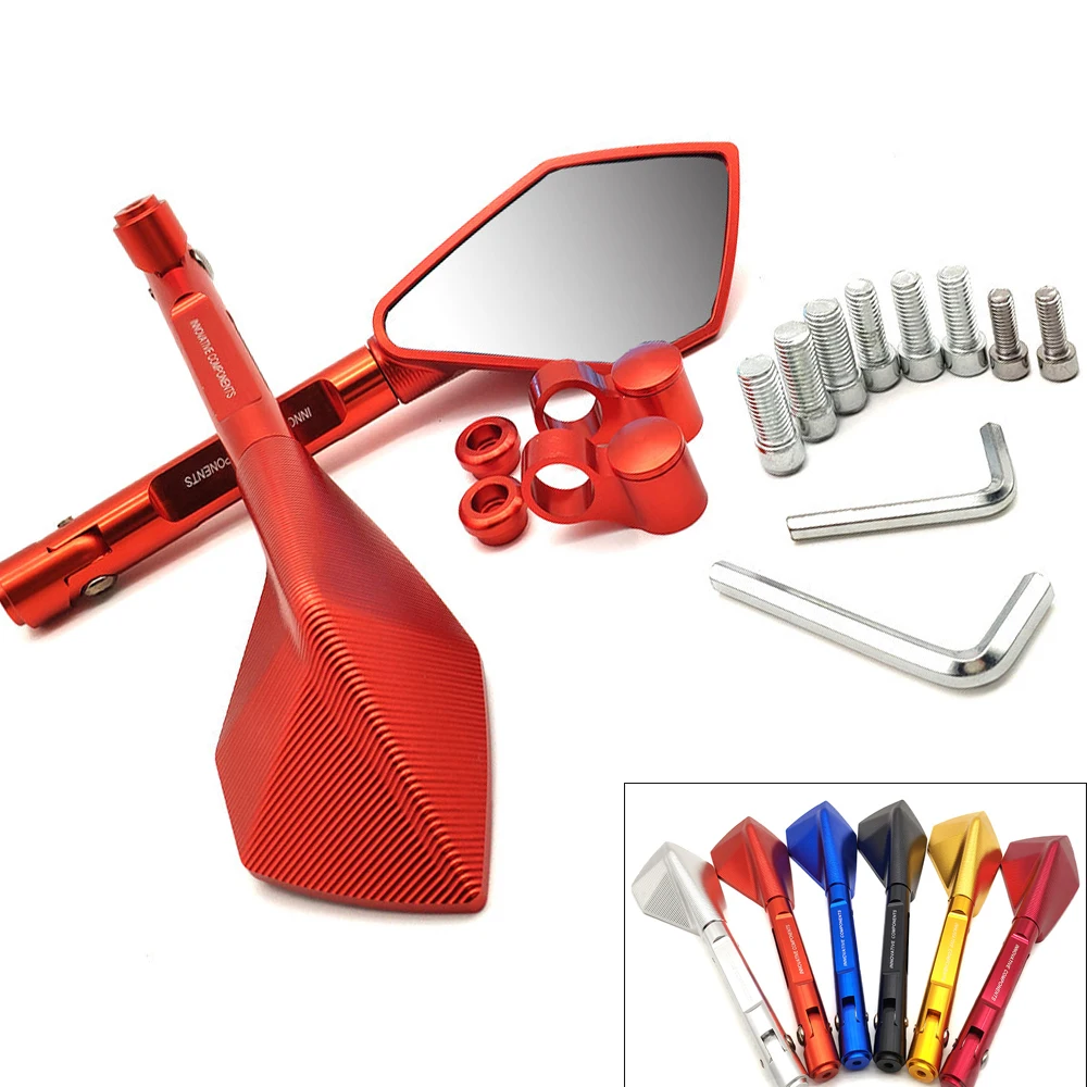 

CNC Universal Motorcycle Mirror Rearview Side Mirrors Motorbike Accessories For Suzuki GSX1400 GSX650F gsx 250 600 1400 650f