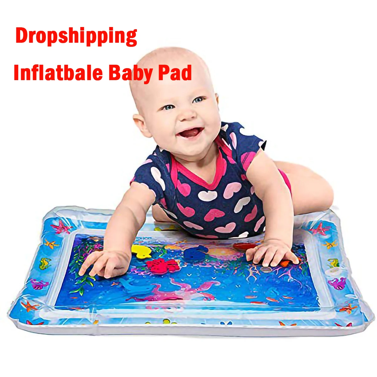 

Baby Water Play Mat Tummy Time Toys For Newborns Playmat PVC Toddler Fun Activity Inflatbale Mat Infant Toys Seaworld Carpet