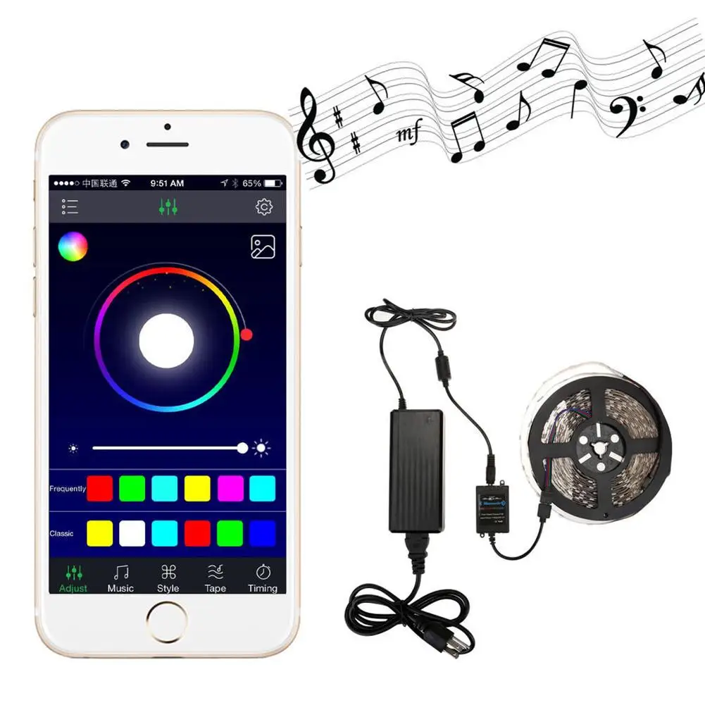 Wifi мини RGB Bluetooth контроллер DC 5 в 12 В 24 В мини музыкальный Bluetooth контроллер световая полоса контроллер для RGB RGBW Светодиодная лента