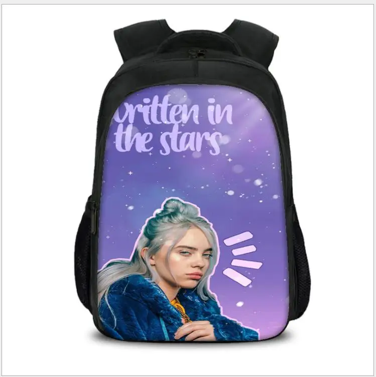 as pictures Billie Eilish рюкзак для школы 16 дюймов Детские рюкзаки Детский рюкзак для девочек и мальчиков Mochila Escolar - Цвет: as pictures