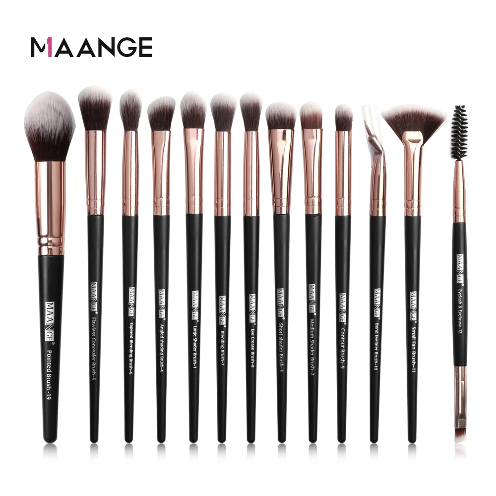 13pcs HJ Набор кистей для макияжа, 13 шт., Профессиональные кисти для пудры, теней, растушевки, румяна для глаз, губ, макияж, веерные кисти, косметические инструменты для красоты - Handle Color: 13pcs HJ