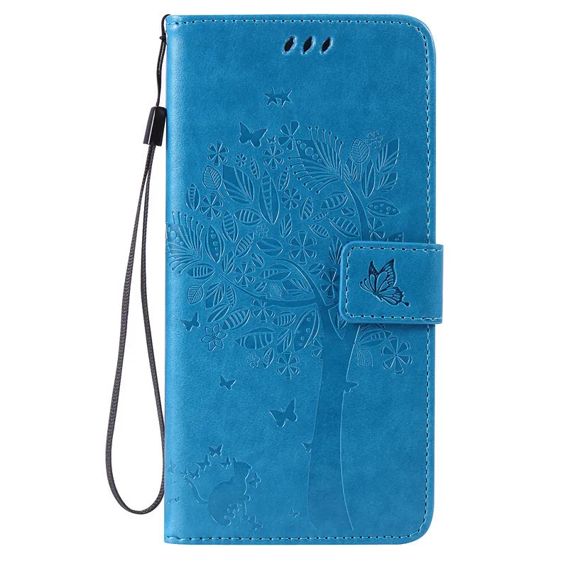 Blue Кожаный чехол с тиснением для Nokia 3,2 4,2 7,1 8,1 Plus 7,2, бумажник, откидная крышка для Nokia 3310 N435 635 640 950X7, чехлы для телефонов - Цвет: Blue