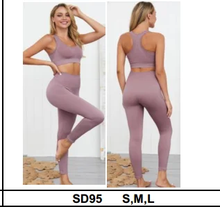 SD95 Brown Однотонная женская одежда для фитнеса и йоги, бесшовные леггинсы для занятий спортом - Цвет: SD95 Brown