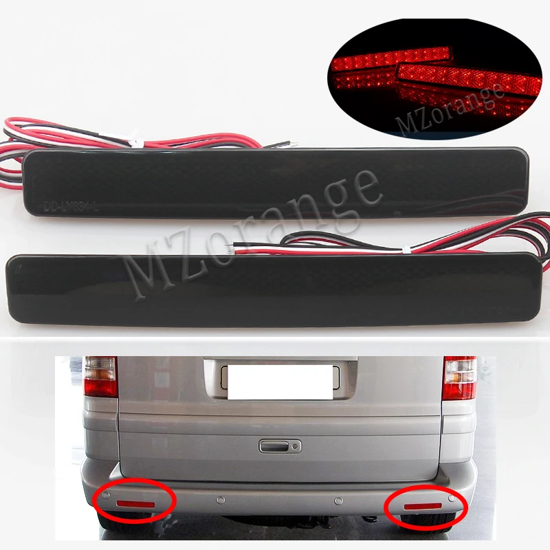 Pair of Left Right Rear Bumper Lamp Reflector for VW Touran 2007-2010 