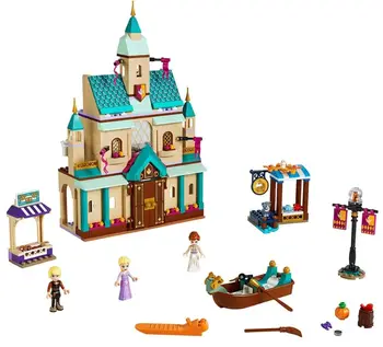 

645PCS Snow World Series The Elsa`s Arendelle Village Building Blocks Bricks Toys Girl Gifts Compatible Lepining Friends 41167