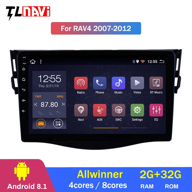 Android 8.1 Car Dvd Player For Toyota RAV4 Rav 4 2007 2008 2009 2010 2011 IPS gps navigation wifi Octa core