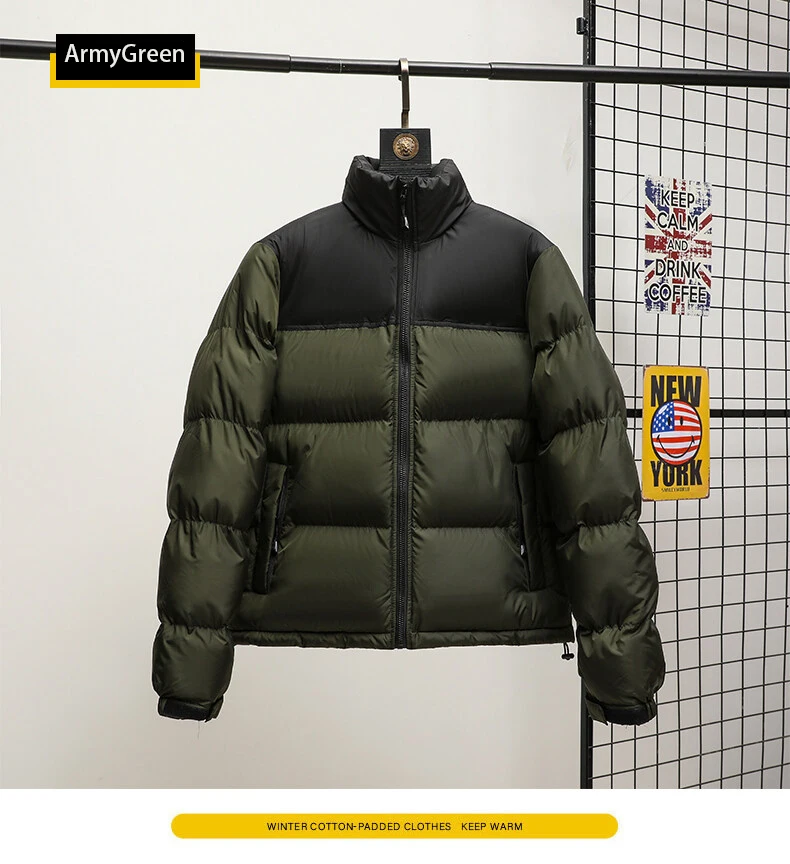 Men Winter Fashion Trendy Parkas Cotton-padded Coats Couple  Thickened Short Padded Jacket Casual Stand Collar Warm Men Jacket mens coats and jackets