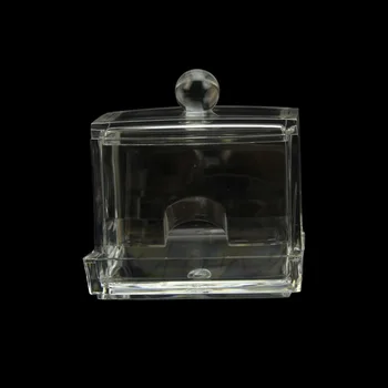 

HF Clear Acrylic Q-tip Holder Cotton Swabs Stick Box Cosmetic Makeup Storage Newfor kitchen or bathroom