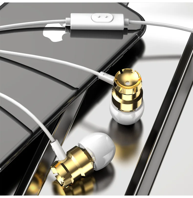 Проводные наушники-вкладыши в форме золотой спирали EARDECO с микрофоном 3,5 мм металлические наушники Hifi звуковая гарнитура провод наушник для xiaomi IPhone