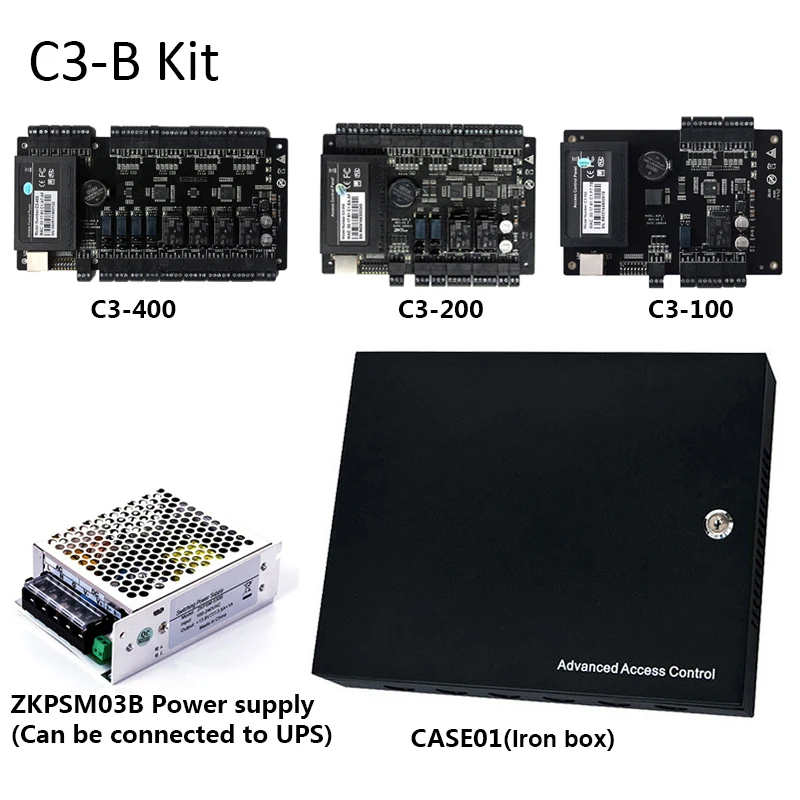 ZKAccess Control Kits Magnetic locks 4 Door Cards Reader Access Acccessories System With Power Supply Box | Безопасность и защита
