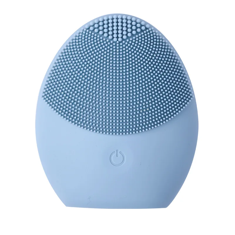 blue Электрическая силиконовая Очищающая щетка для лица, массажные инструменты для ухода за кожей, очиститель пор, Ионная Щетка для импорта и экспорта - Цвет: blue