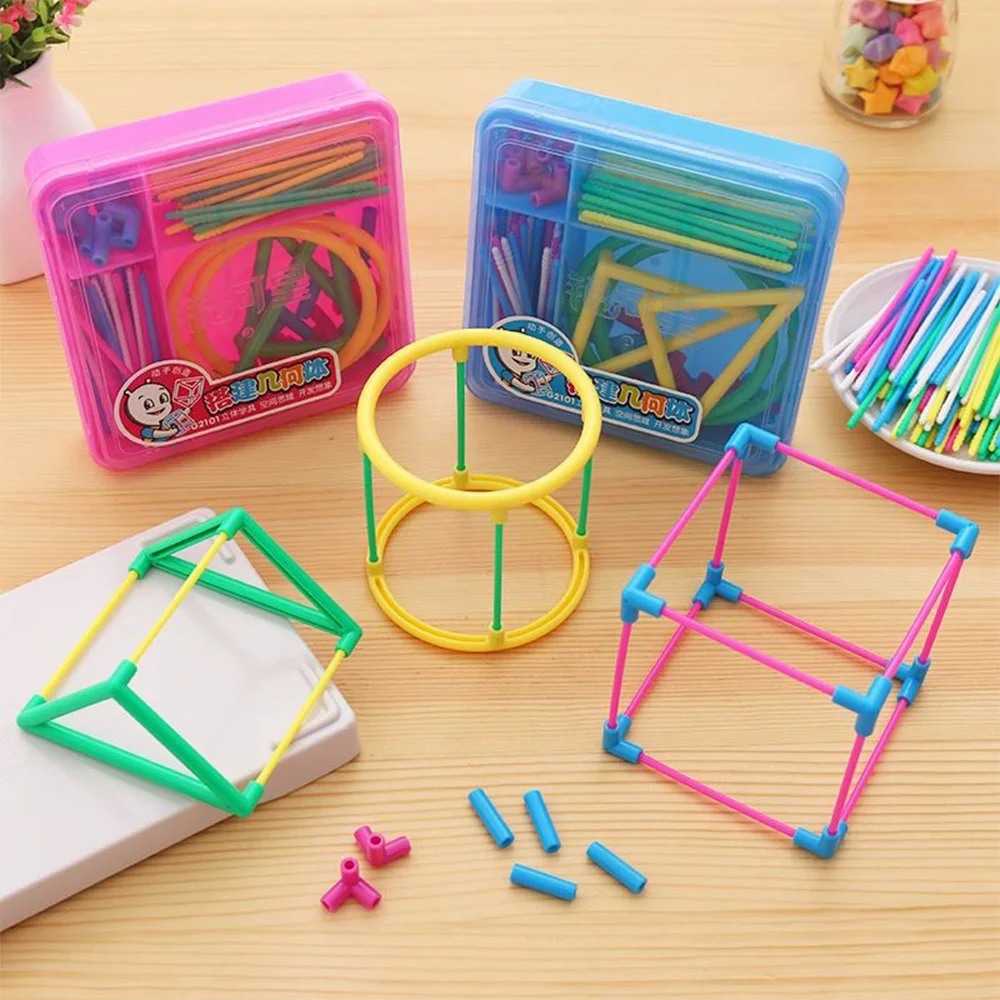 

1 set Primary Mathematics Math Geometric Educational Toy DIY Geometry Model Assemble Kit Student Teacher