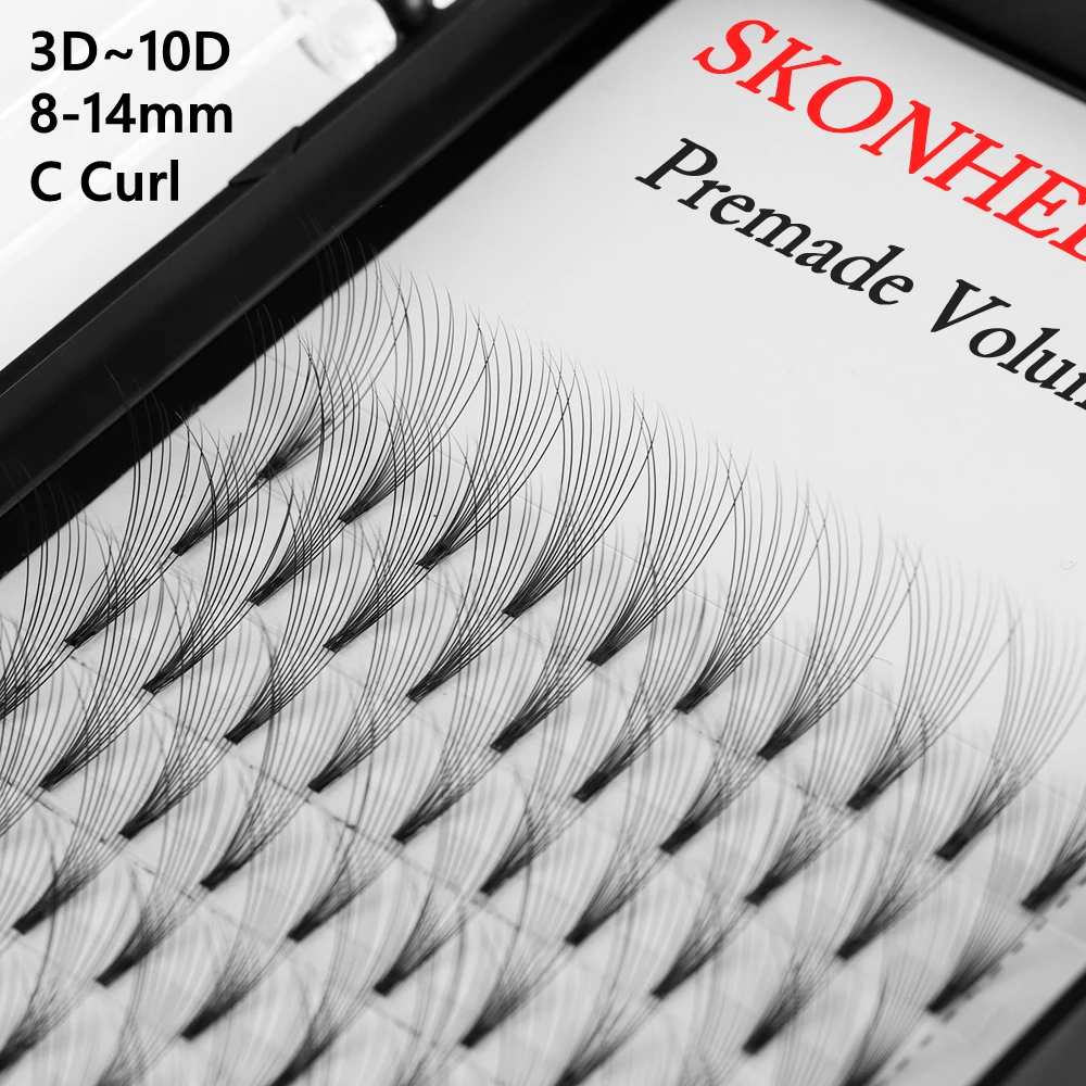 1 коробка синтетическое волокно C Curl Premade фен для придания объема ресниц удлинитель ресниц 3D~ 10D тепло скрепленный макияж ресниц Инструменты