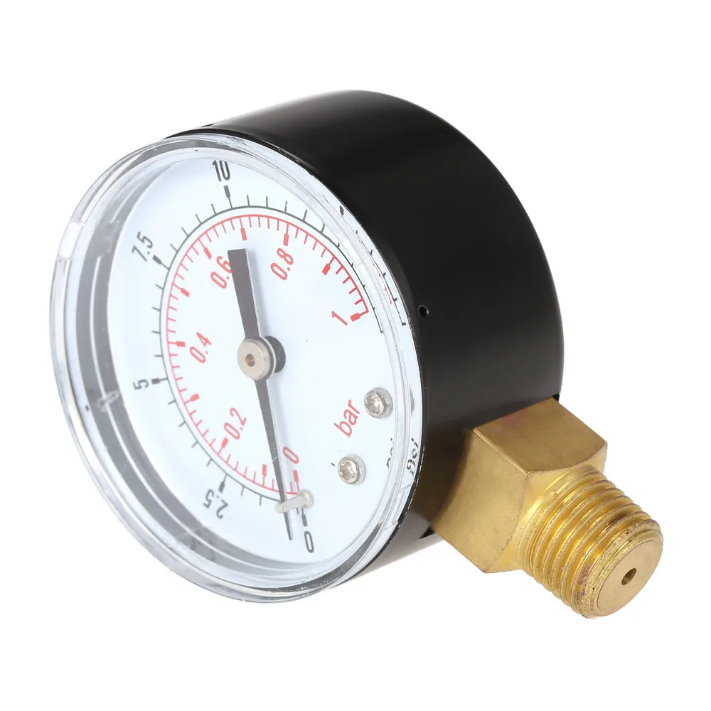50 мм 0 ~ 60PSI 4 бар бассейн фильтр датчик давления воды гидравлический манометр 1/4