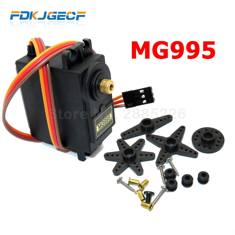 SG90 MG90S MG995 MG996 сервопривод с металлическими шестернями для модель вертолета лодки для Arduino UNO DIY для вертолета самолета аэроплан автомобиля лодки - Цвет: MG995
