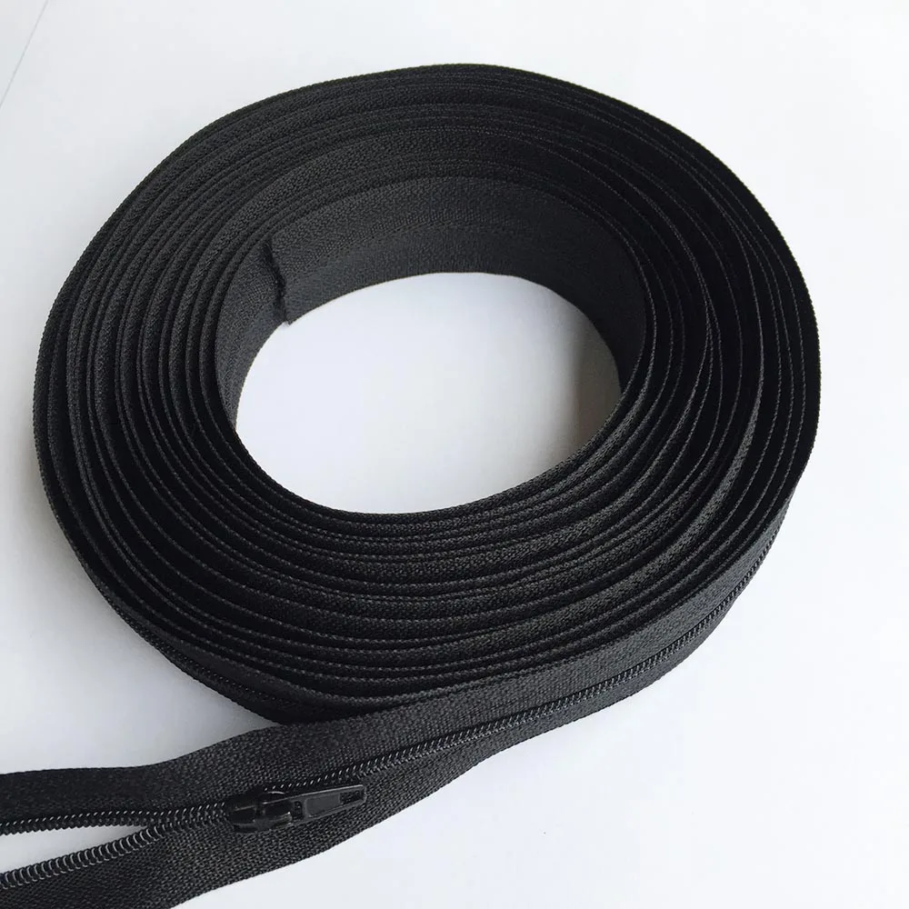Versatile Nylon Zipper Rolls with Auto-Lock Sliders for Tailor Sewing Accessories