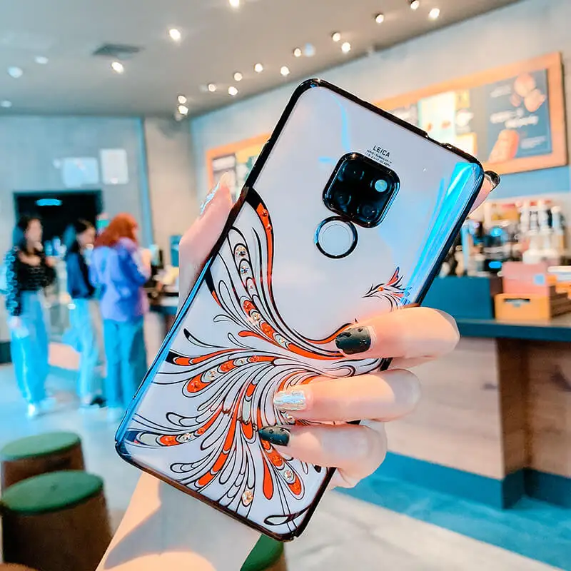 Kingxbar блестящий чехол с кристаллами для huawei mate 20pro/mate 20 жесткая задняя крышка тонкая прозрачная Стразы