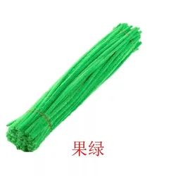 50pcs Colorful Chenille Stems for Creative DIY Crafts and Educational Handmade Projects for Kids (Fruit Green)