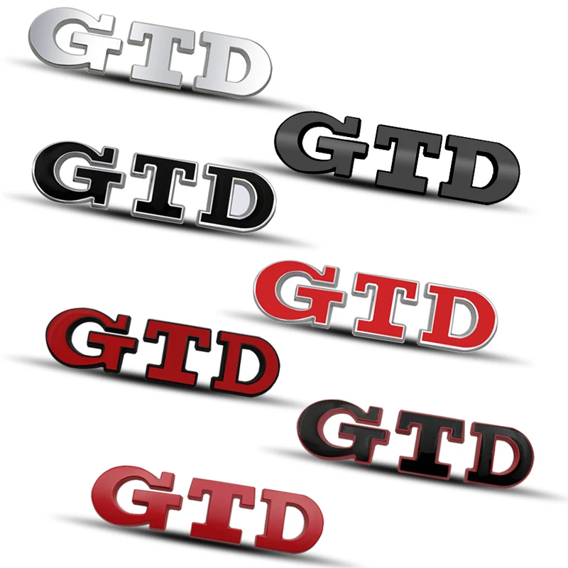 Glossy Black Metal Car Sticker GTD GLI Badge Emblem Decal Front Grille for VW Jetta Touran POLO Golf 4 5 6 7 MK4 MK5 Styling | Автомобили