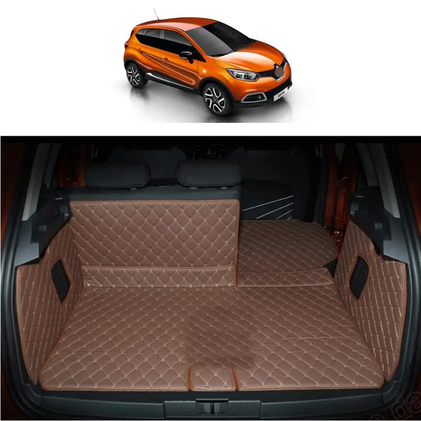 Для renault captur кожаные багажнике автомобиля коврик для багажника Каптур samsung QM3 чемодан ковер