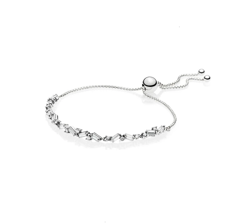 597558CZ Silver Fashion Bracelet 925, exquisite female Boho Bijoux - Окраска металла: 597558CZ