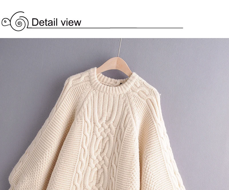 Women Autumn O-neck Knitted Lantern Sleeve Solid Female Sweater Ladies Casual Sweater