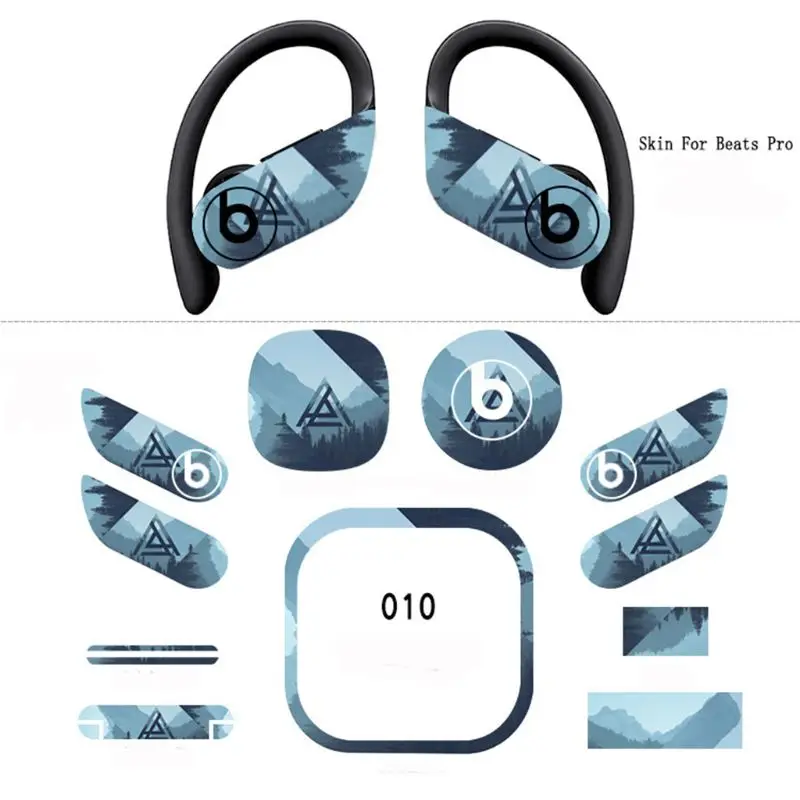 4 Новейшая Bluetooth наклейка для наушников декоративная гарнитура индивидуальная модная пленка для Apple Beats Powerbeats Pro - Цвет: 4