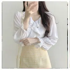 Милые топы в стиле ретро, женские модные топы с длинными рукавами, консервативный Японский Корейский стиль, рубашка на пуговицах для девочек, блузка, осень, базовый дизайн, 8024