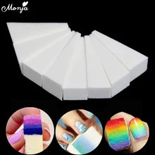 Monja 8 Uds triángulo de Gel para decoración de uñas gradiente de transferencia de Color esponja de estampado para manicura