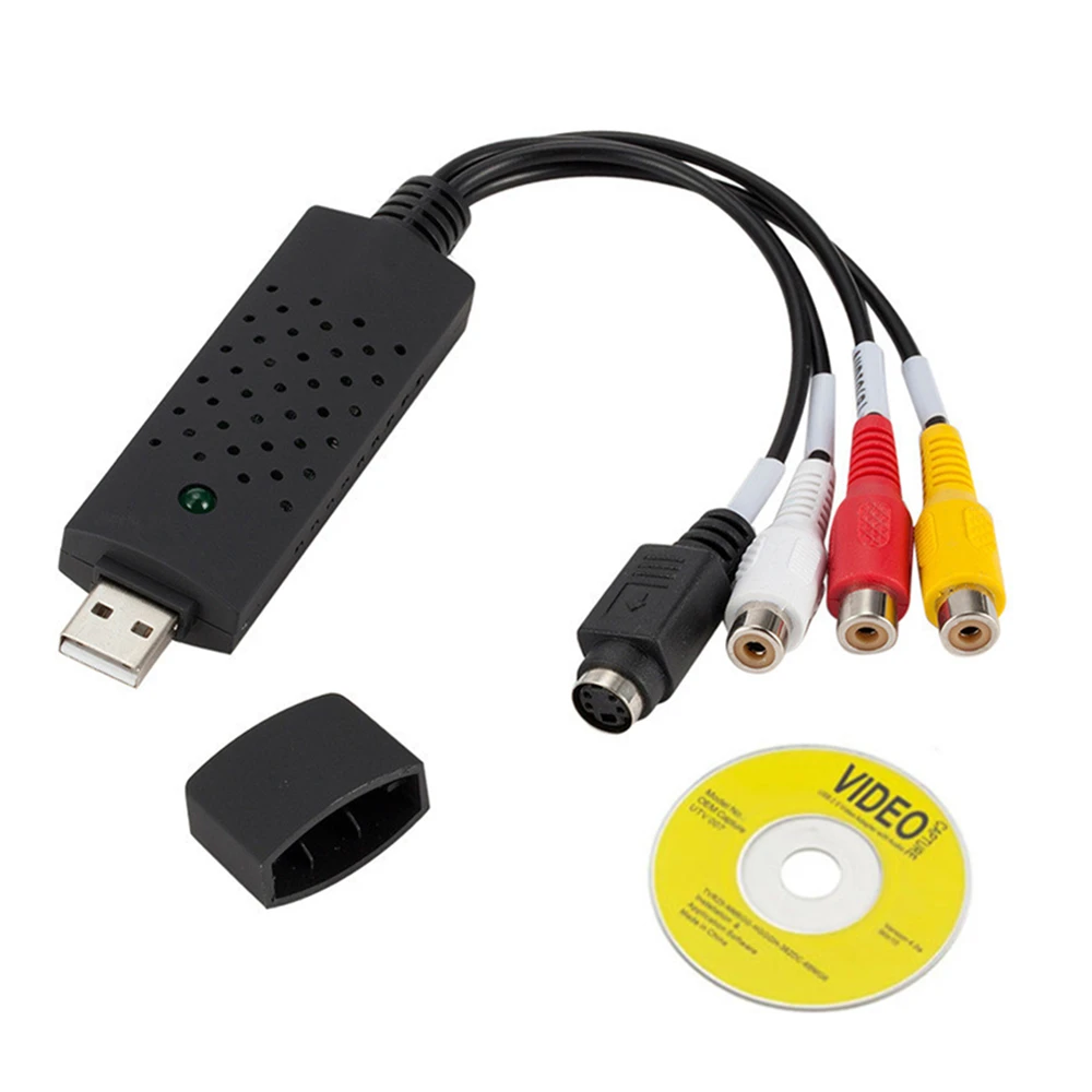 Video Capture Card USB 2.0 TV Tuner VHS To DVD Converter Audio For Win7/8/XP/Vista with Cable | Компьютеры и офис