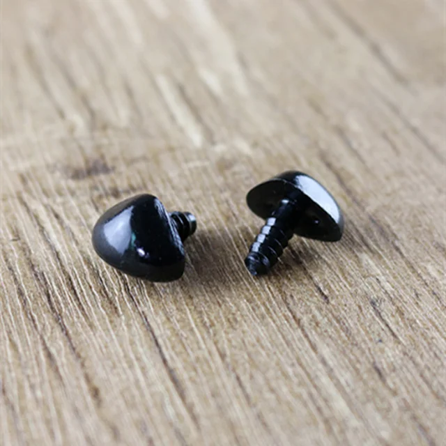10Pcs/Lot 8/9/11/15mm Plastic Mini Black Safety Triangle Nose for Doll for Teddy Dog Stuffed Animals Plush Toy Dolls Noses Eyes 3