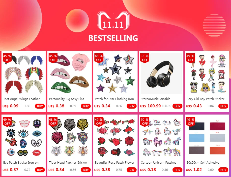 Wolf Head Iron on Patches for Clothing DIY Embroidery Stripe on Clothes Animal Sequin Applique Badge Applique Cloth Fabric Craft