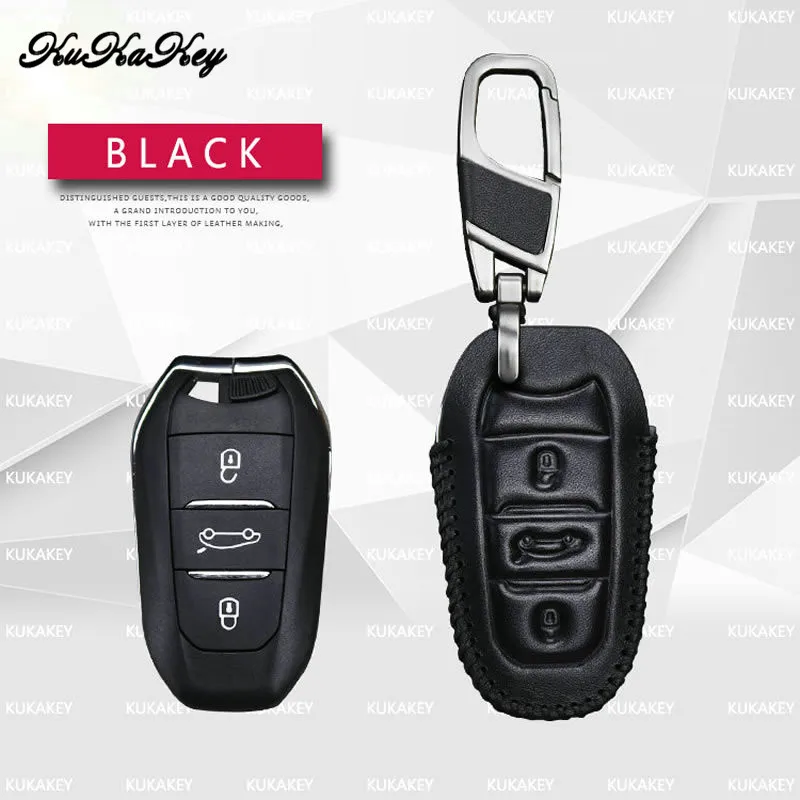 Чехол для брелка с ключом из натуральной кожи Peugeot 208 308 2008 508 3008 206 207 307 407