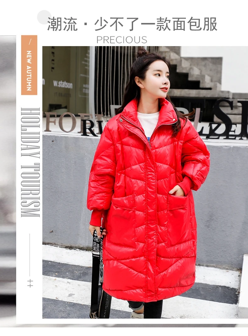 Down jackets Fashion Women Winter Coat Long Slim Thicken Warm Jacket Down Cotton Padded Jacket Outwear Loose Parkas