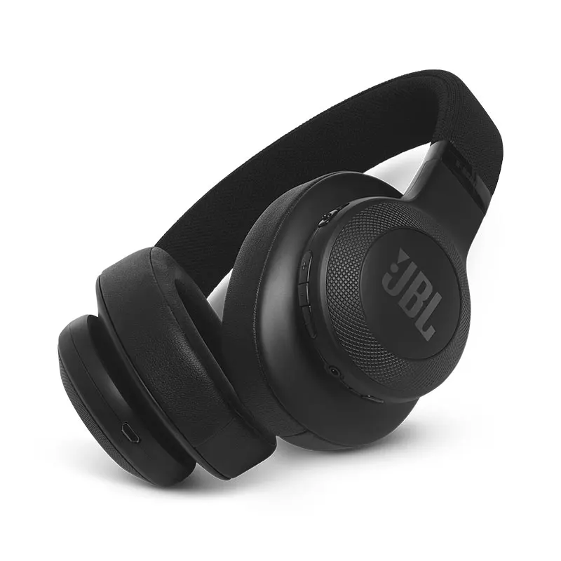 Беспроводные наушники JBL E55BT, складная гарнитура с Bluetooth, глубокие басы, спортивные наушники, HIFI, тренажерный зал, с микрофоном, скорость зарядки - Цвет: Black
