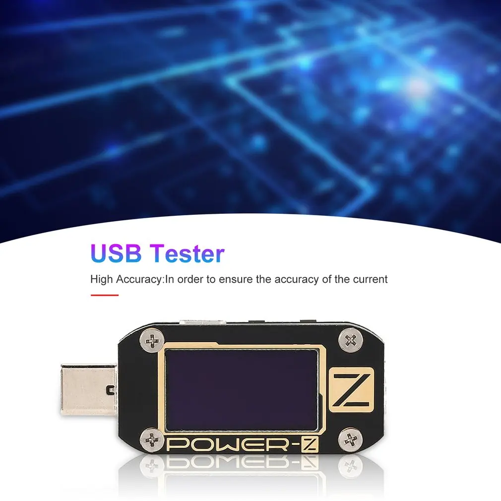 KM001C PD тестер USB быстрое зарядное устройство Напряжение Ток пульсация двойной тип-c метр power Bank детектор измерители напряжения