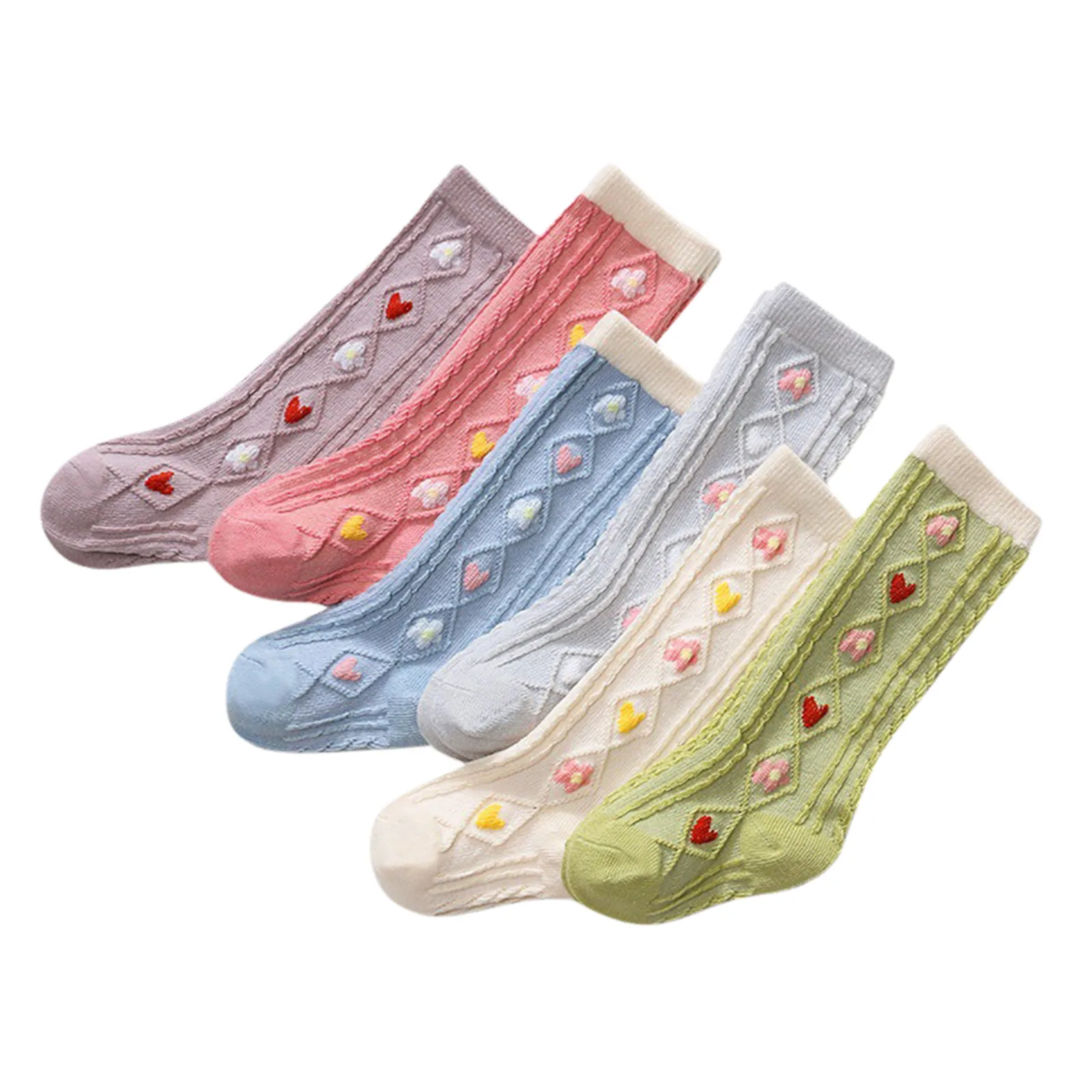 New Baby Girls Cotton Socks Knee High Breathable Soft Newborn Infant