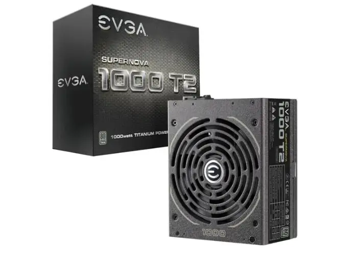 EVGA rated 1000W T2 computer power supply (80PLUS