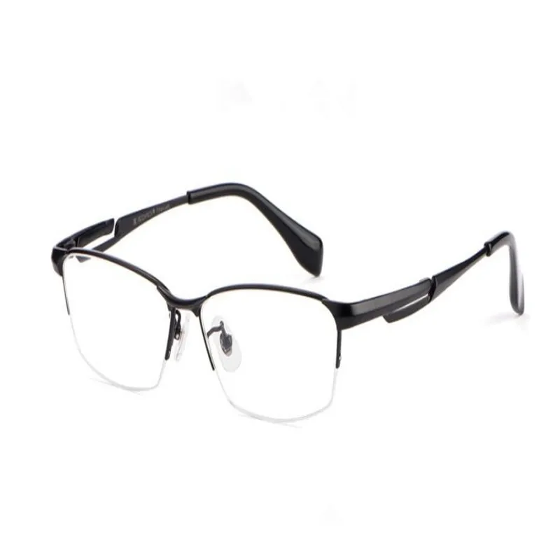 Business New Men Pure Titanium Half Rim Progressive Multi-focal Lens Eyewear See Near Far Brand Design Reading Eyeglasses Men