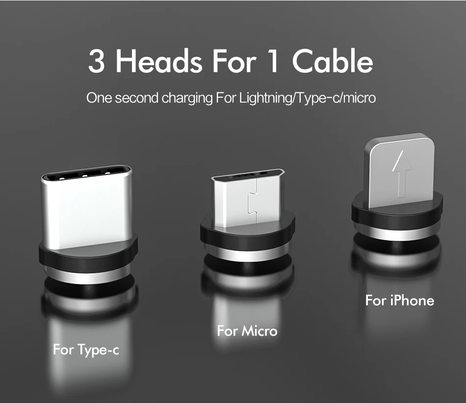 ROCK светодиодный магнитный кабель Micro usb type C, зарядное устройство для Xiaomi Redmi Note 8, iPhone X, samsung S9, huawei, быстрая зарядка, USB C, 1 м