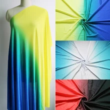 50 см* 150 см трикотажная спандекс ткань градиент Омбре цвет для танцев платье эластичный стрейч одежда в южноамериканском стиле материал