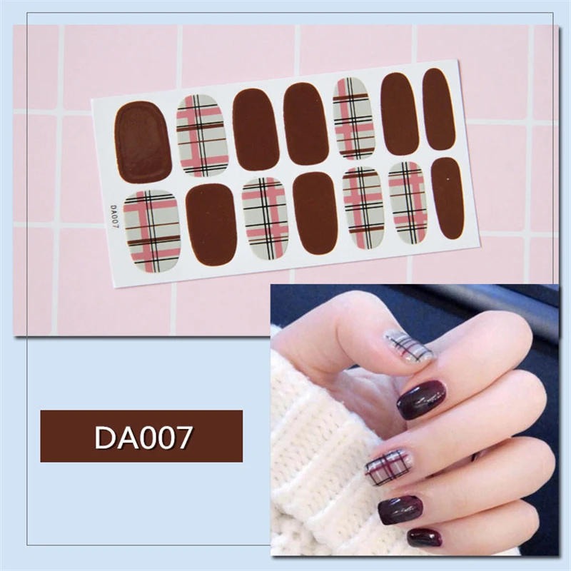 Nusx Nail Polish Stripes DIY Waterproof Nail Stickers Wraps Cute Cartoon Pattern Nail Stickers Nail Foil 5